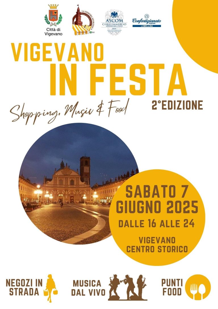 Vigevano in festa: il 7 giugno la città torna a vivere il suo centro storico
